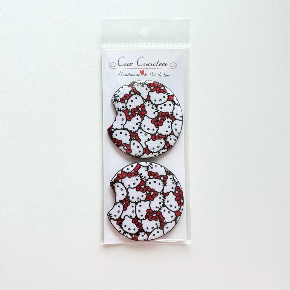 Hello Kitty Handmade Car Cup Coasters